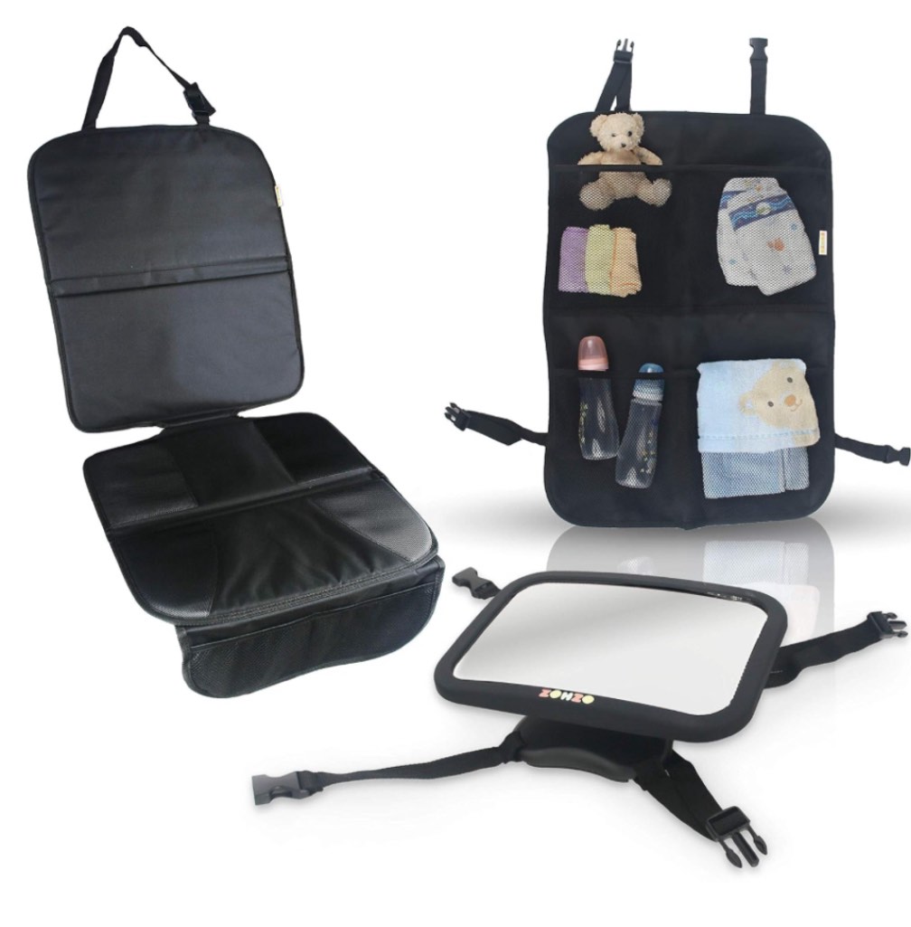 Zohzo Car Bundle - Mirror/protector/kick Mat (2 Pack)