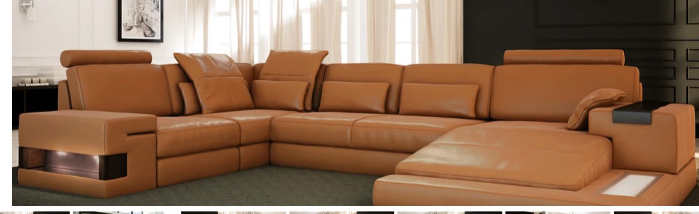 Big Sectional Leather Sofa Los Angeles (incomplete missing sofa parts) 