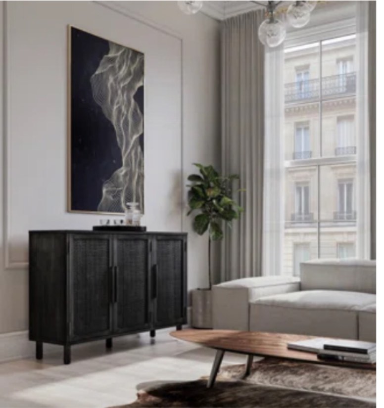 Delancey 3 Door Rattan Sideboard