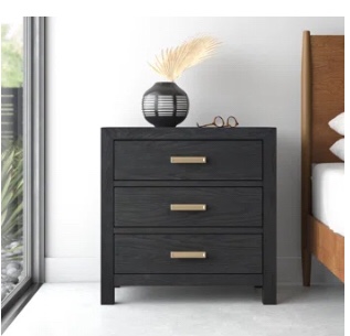 Ashdon 3 - Drawer Solid Wood Nightstand