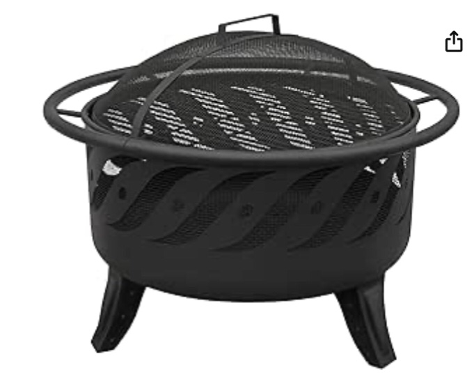 Landmann USA 23172 Patio Lights Firewave Firepit, Black INCOMPLETE 