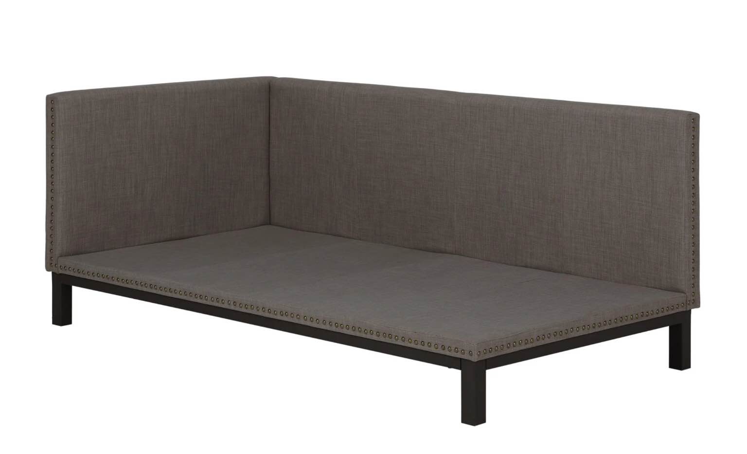 Mid century upholstered modern daybed queen gray(similar to stock photo)