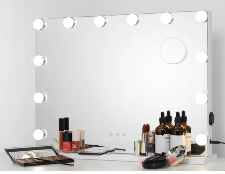 Gerlad Beveled  Frameless Lighted Vanity Mirror