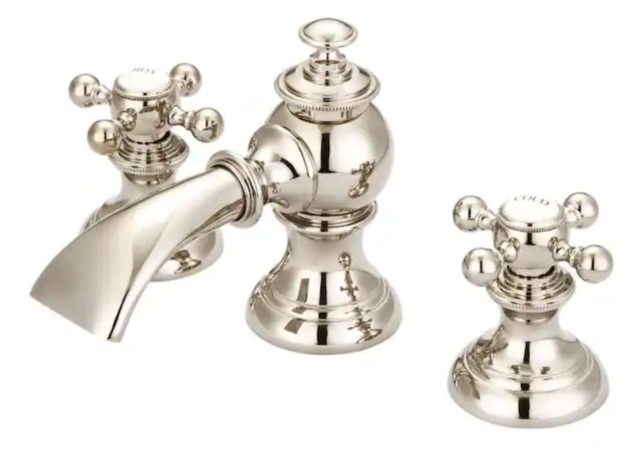 Modern Classic Widespread Bathroom Faucet with Drain Assembly