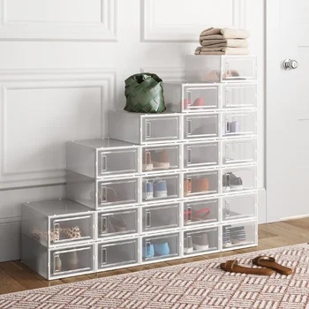 24 Pair Stackable Shoe Storage Box
