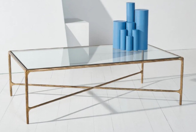 SFV9500A Jessa Rectangle Coffee Table, Brass