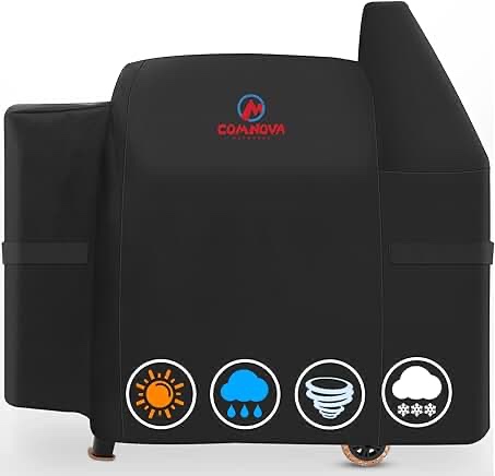 Comnova Grill Cover for Pit Boss 820-850 - Z Grill 700 - Premium Wood Pellet Smoker Cover for Pitboss Waterproof & Heavy Duty, 600D Pellet BBQ Cover for Pit Boss 820 Deluxe, Pro 850 and Z Grill 700