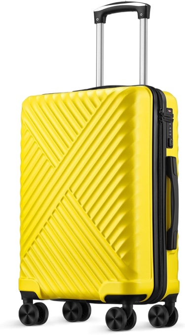SunnyTour 28" Checked Luggage PC+ABS Durable Suitcase with Wheels TSA Lock, Lightweight Hardshell Checked Luggage