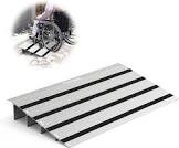 Nuvium 4" Rise Threshold Ramp, Aluminum Door Entry Ramp for Wheelchairs, 800lbs Load Capacity, Adjustable Temporary or Permanent Ramps for Scooters, Walkers, Canes, Crutches