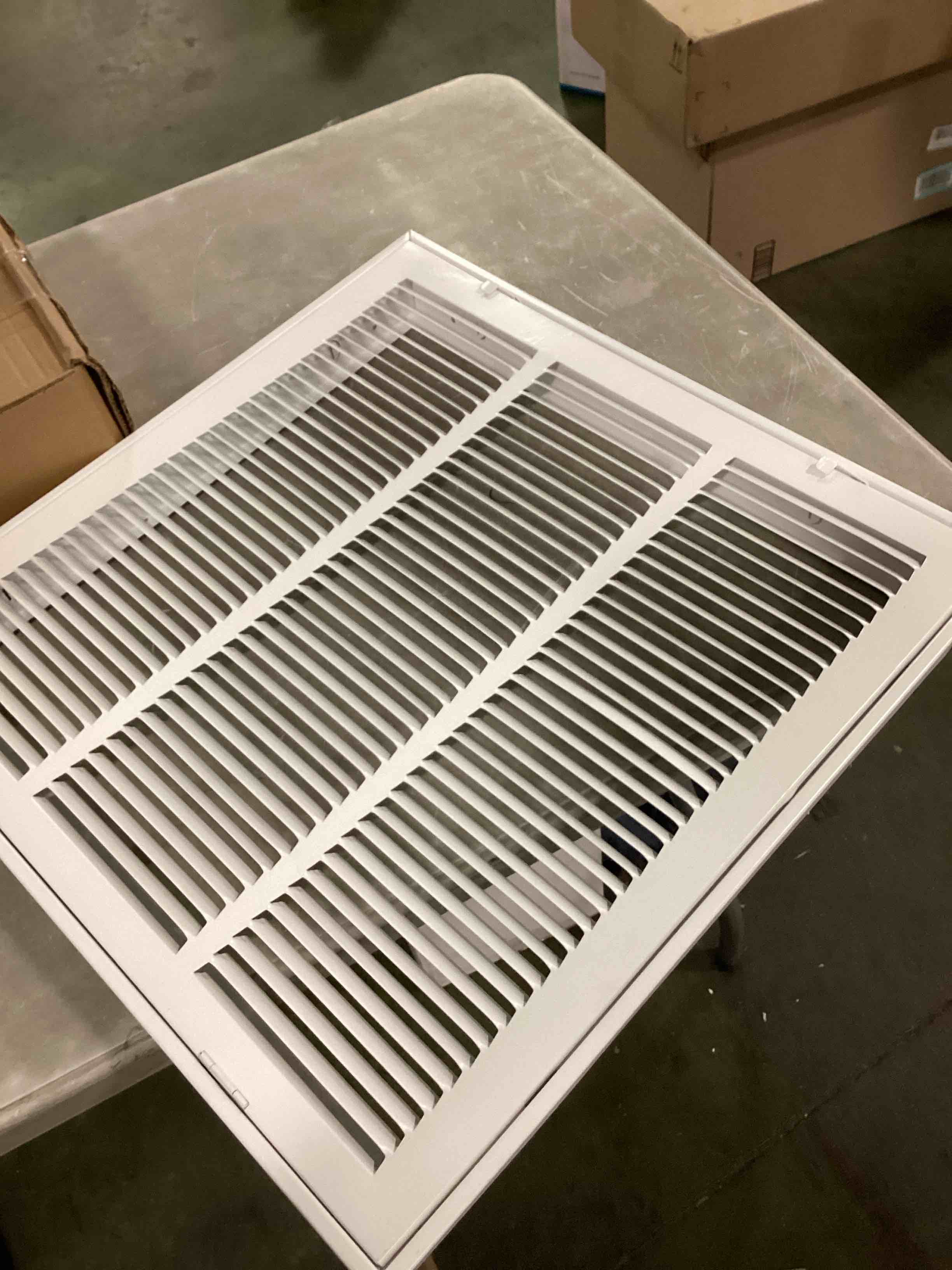 Steel Return Air Filter Grille for Sidewall and Ceiling [Duct Opening Size] Vent Cover Return Air for 1-inch Filters | Vent Cover Grill, White (Duct Opening Sizez:20inchX 20inch)