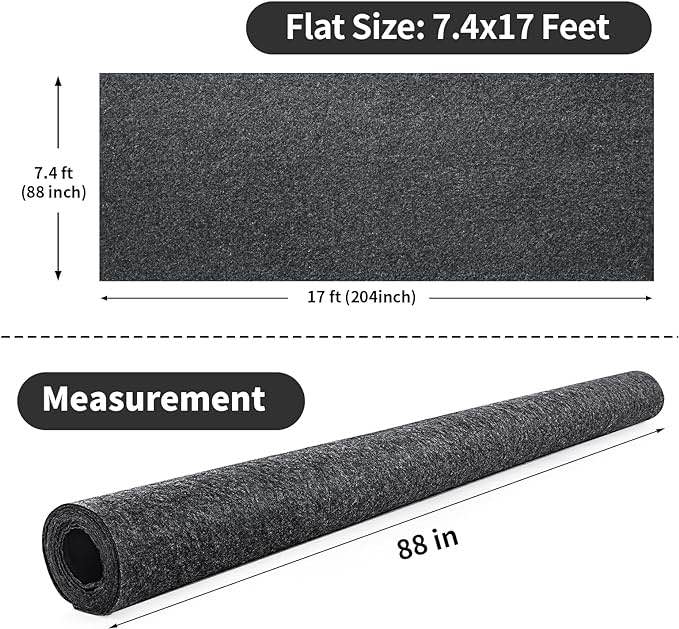 MABOZOO Garage Floor Mat 8.8 x22 Ft,Extra Large Garage Carpet,Reusable Absorbent Oil Spill Mat,Washable Garage Floor Mats for Under Car,Protects Floor from Spills, Drips and Stains,Garage Parking Mat