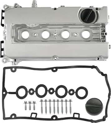 Aluminum Engine Valve Cover Kit with Gasket, Bolts, Oil Filler Cap Compatible with 2011-2016 Chevy Cruze, 2012-2018 Sonic, 2013-2020 Trax, 2009-2011 Aveo Aveo5 1.6L 1.8L Replace# 55558673 55564395