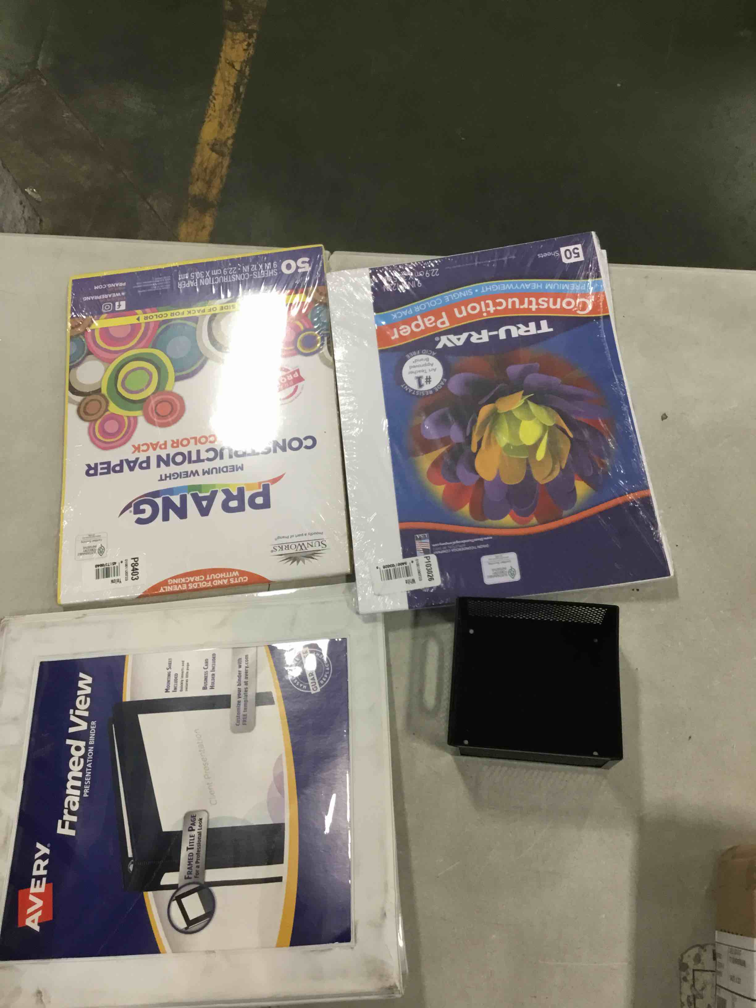 box assorted supplies bonder paper pen holder &more .