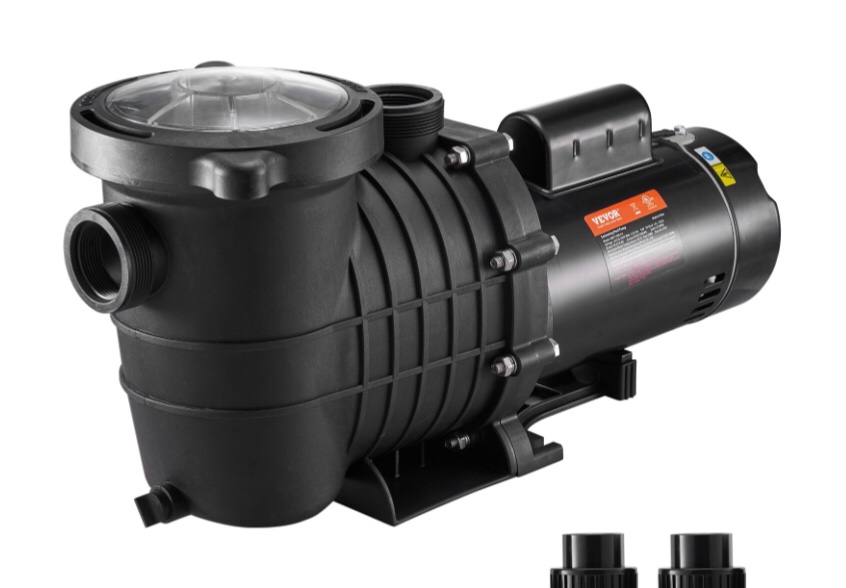 SSYCBWC112HP9HJ3QV7 VEVOR Pool Pump 1.5HP 230V, Variable Dual Speed Pumps 1100W for Above Ground Pool, Powerful Self-priming Pump w/ Strainer Filter Basket, 5400 GPH Max. Flow, Energy Saving Swimming Pool Pum