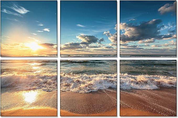 Art Acoustic Panels, 72"x48"x0.4" Sound Absorbing Panels,Better Sound Panels than Soundproof Foam,Premium Soundproof Wall Panels for Recording Studio, BEACH