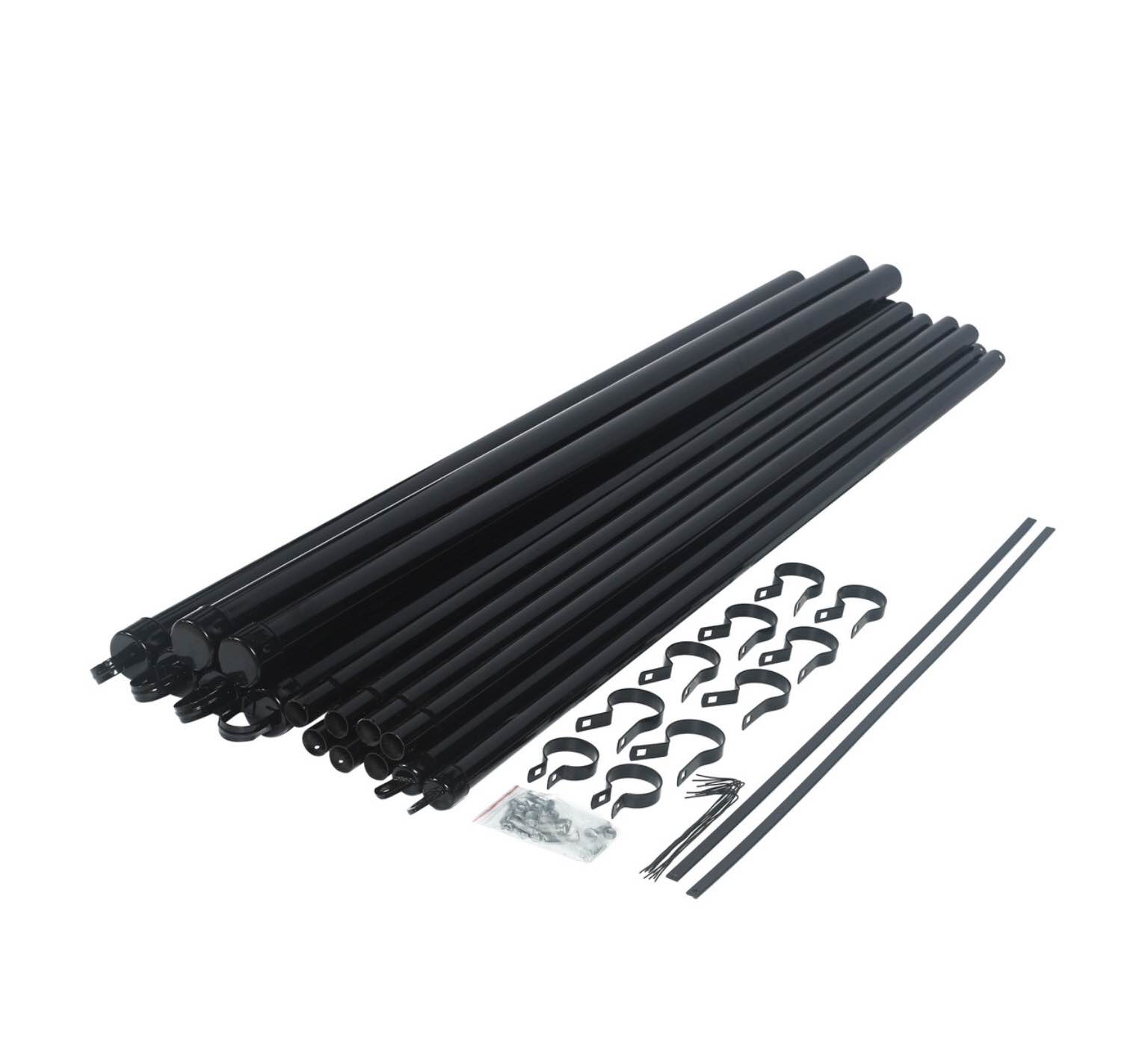 **INCOMPLETE**Galvanized Steel Chain Link Fence  Complete Kit  5x50 ft.  9.5 AW Gauge - Black