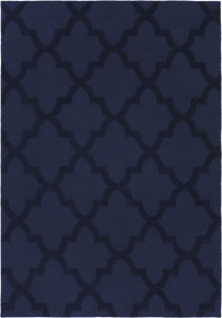 Garland Rug Quatro 6 ft. x 9 ft. Area Rug Navy Navy 6 ft. x 9 ft.