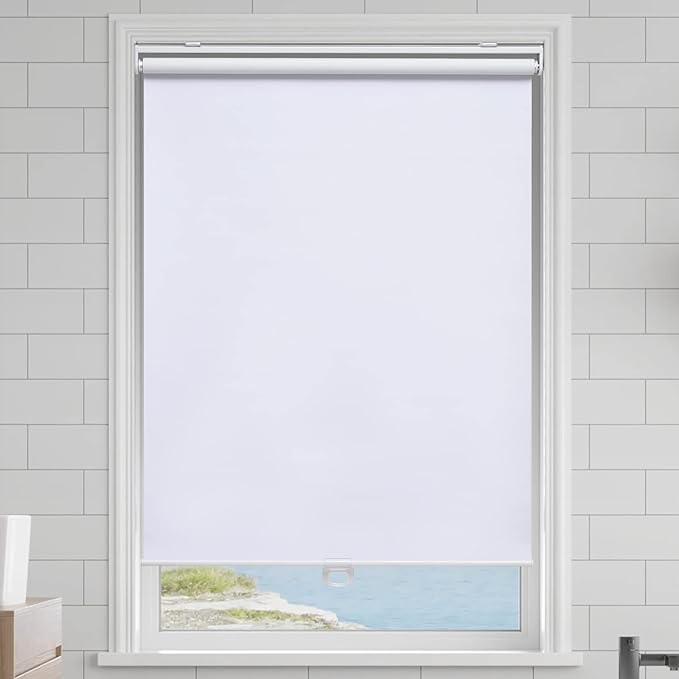 Aosky Cordless Roller Shade, 58”x72”, White