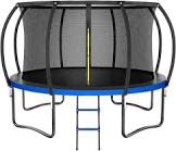 Kiivakii 12FT 14FT Trampoline, Outdoor Trampolines for Kids and Adults, Recreational Trampoline with Enclosure Net & Ladder, Round Trampoline Heavy Duty