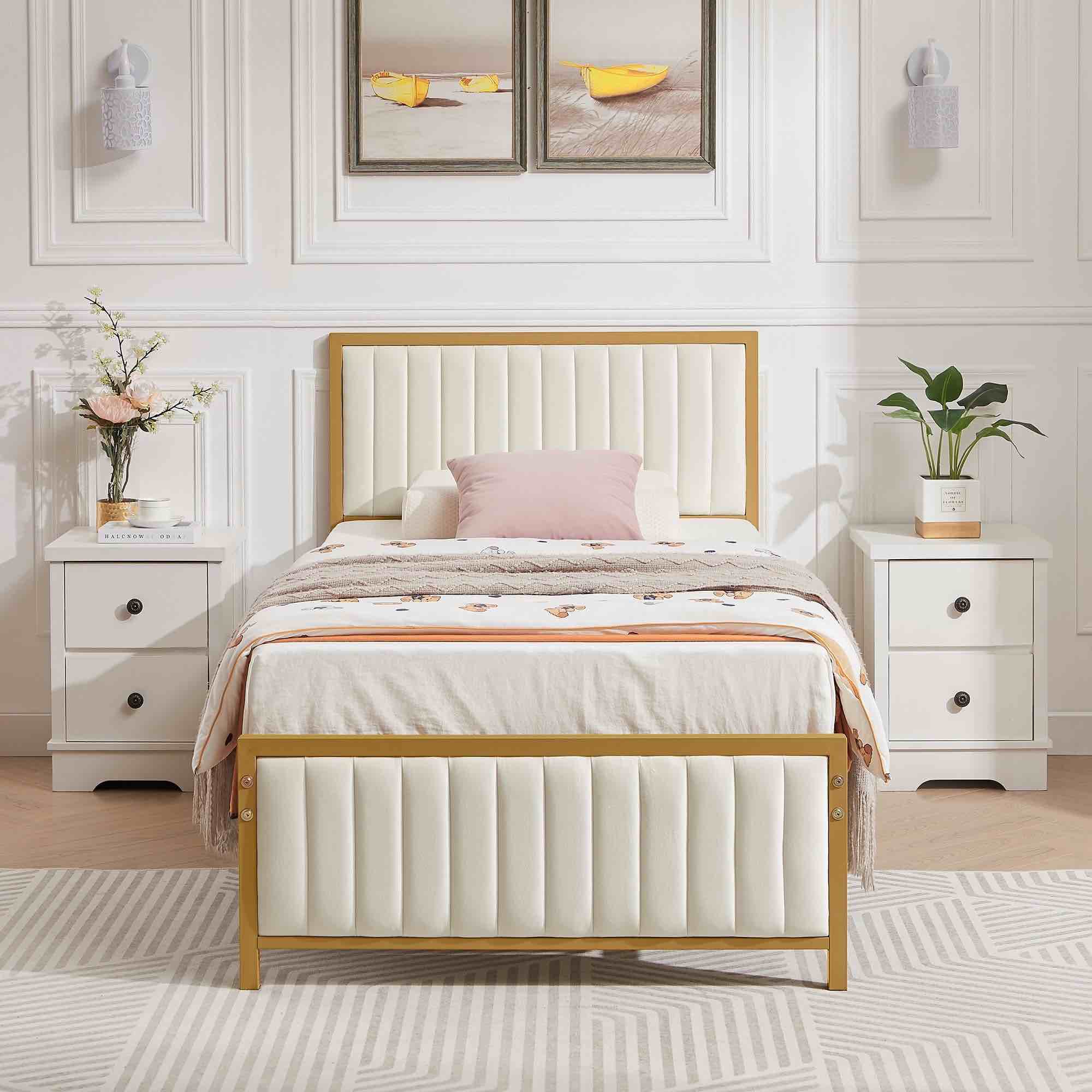 KHD-F37-BGE BED FRAME