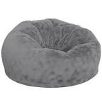 Gray Bean Bag Fur Chair