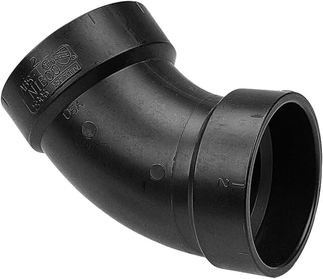 Coupling ABS DWV 45 Degree Elbow 4” Box of 15