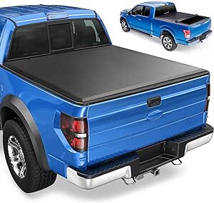 Soft Roll-up Truck Bed Tonneau Cover for Dodge Ram 1500 2009-2018, Ram 1500 Classic 2019-2023, Fleetside 5.7 ft 67.4 in Bed, Without Rambox