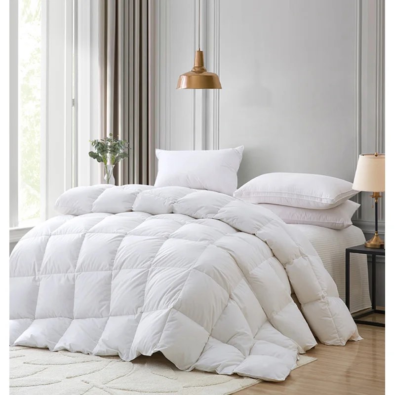 650In³/Oz FP European Goose FeatherDown All Season Comforter, Egyptian-Quality Cotton Down Duvet