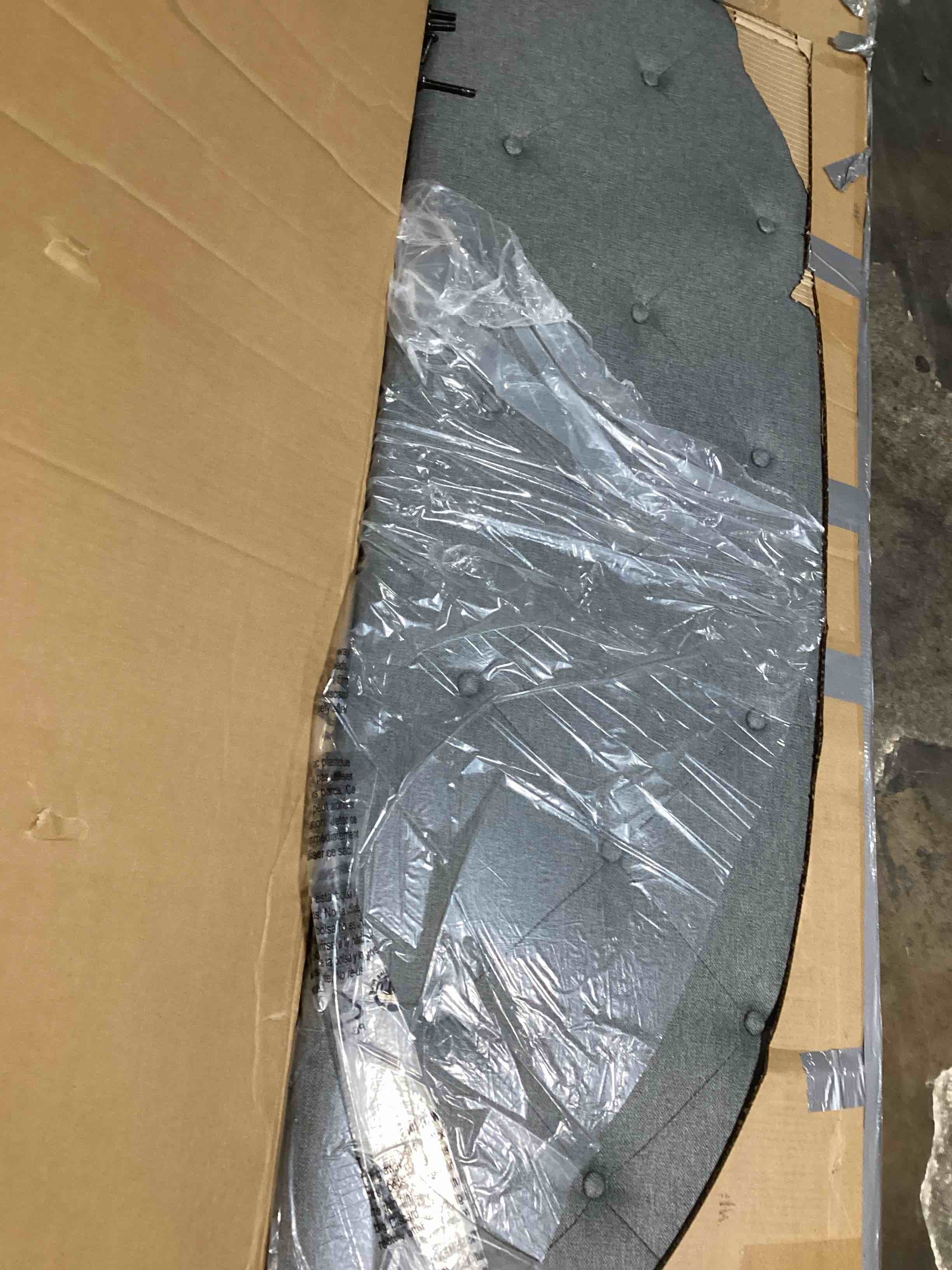 Upholstered Storage Bed with 4 Drawers and Wingback Headboard, Diamond