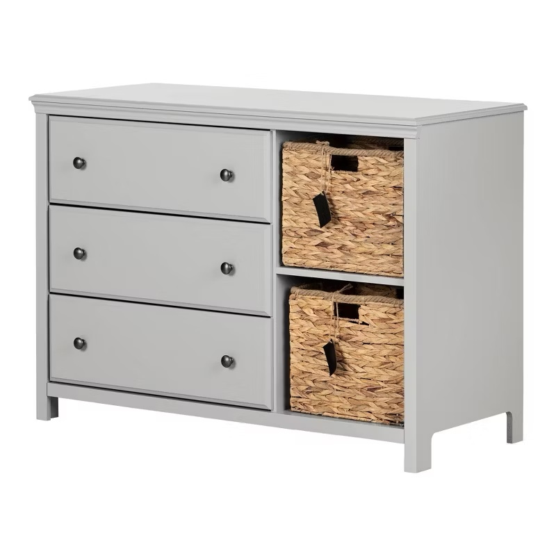 Cotton Candy 3 Drawer Combo Dresser with Cubbies
