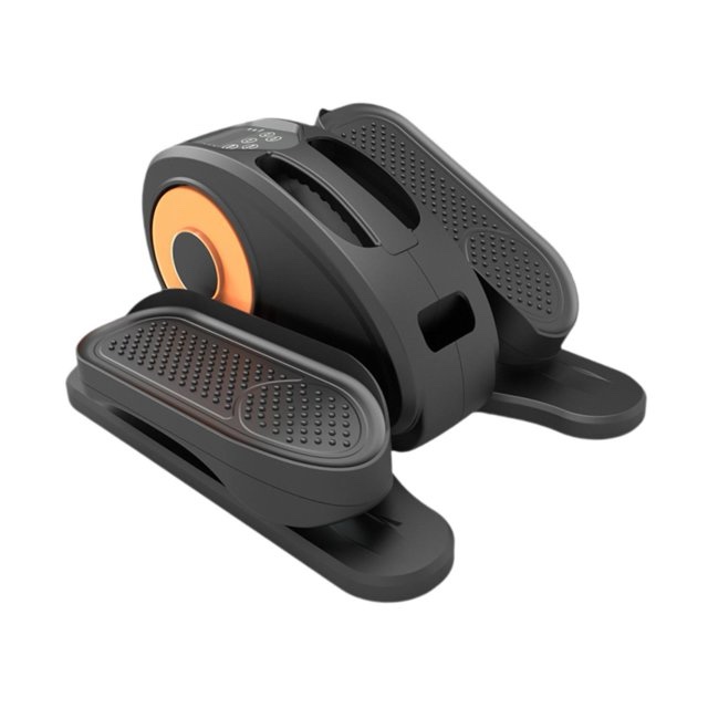 BAOSITY Electric Elliptical Machine under Desk Elliptical Foot Stepper Machine Mini Ellipse Leg Exerciser for Gym Home Indoor Outdoor Orange