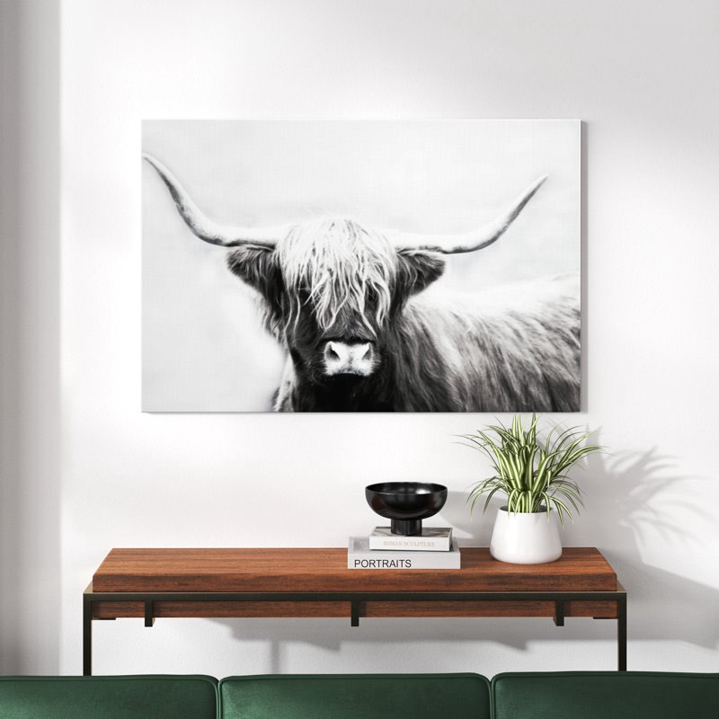 Highland Longhorn - Wrapped Canvas Painting