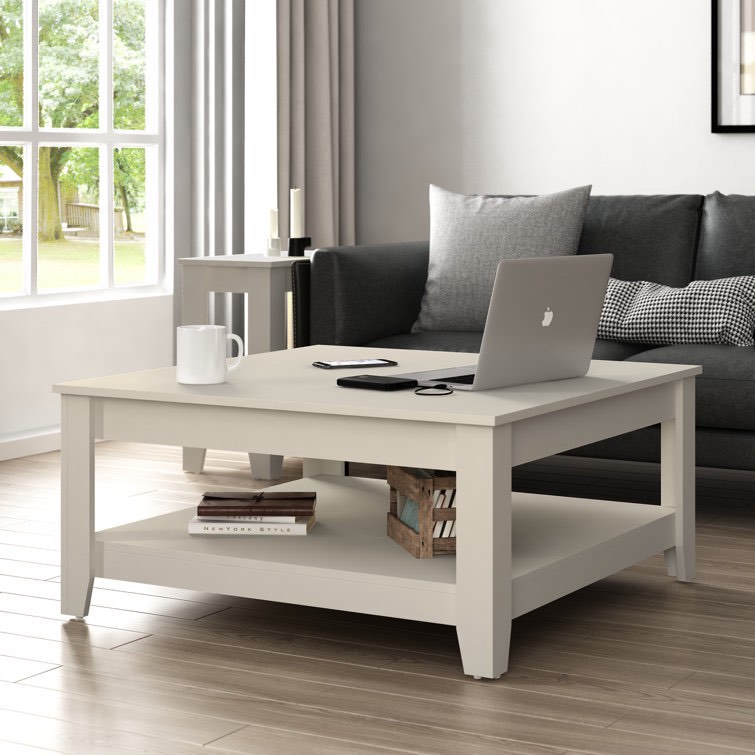 Ivory Weddel Basilico Coffee Table with Storage