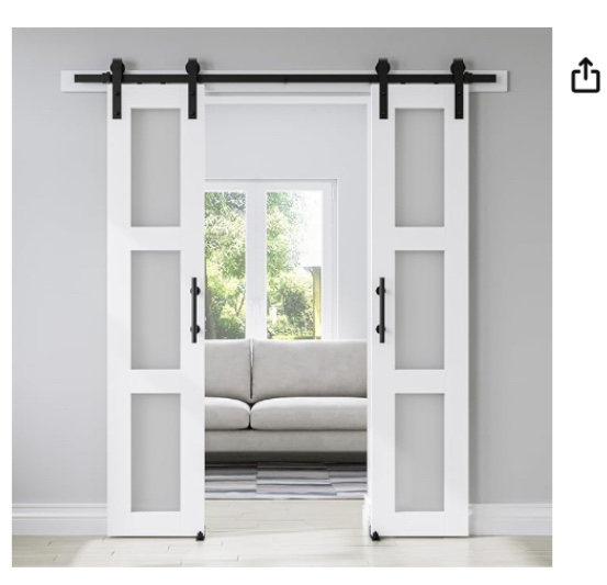 18Inch Barn Door Glass And Panels X 3