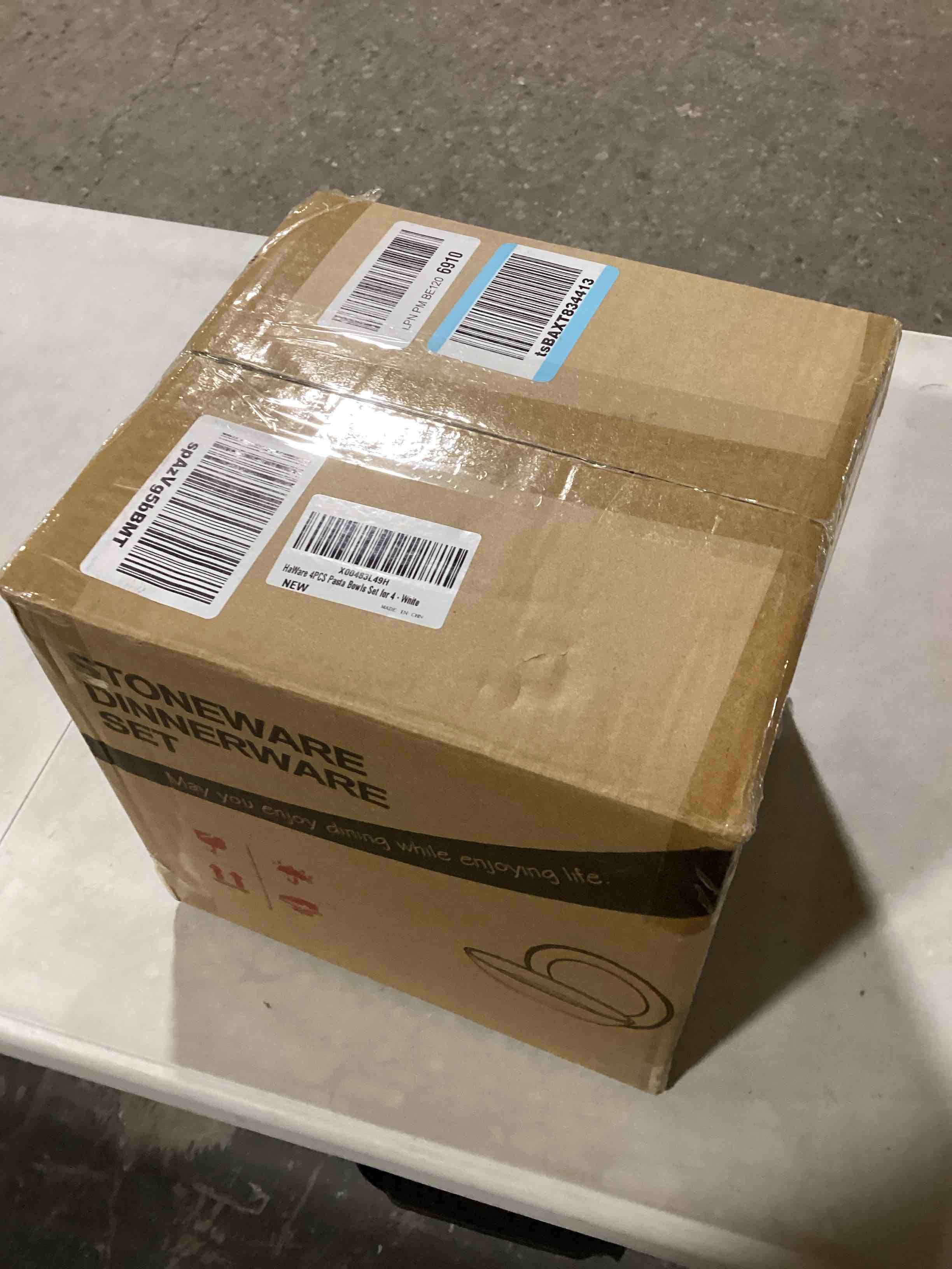 HaWare 8.25" Pasta Bowls, Large Salad Bowls Set of 4, Stoneware Dinner