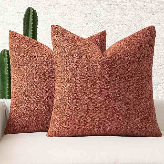 nordeco orange pillow cover 