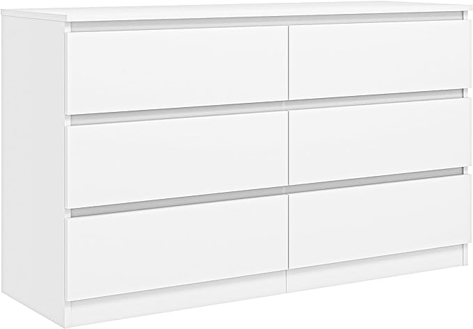 Double Dresser 6 Drawers Box 2/2-Top, Rails/Plinths, Drawer Fronts, Drawer Bottoms, Back Panel(incomplete box 2/2)