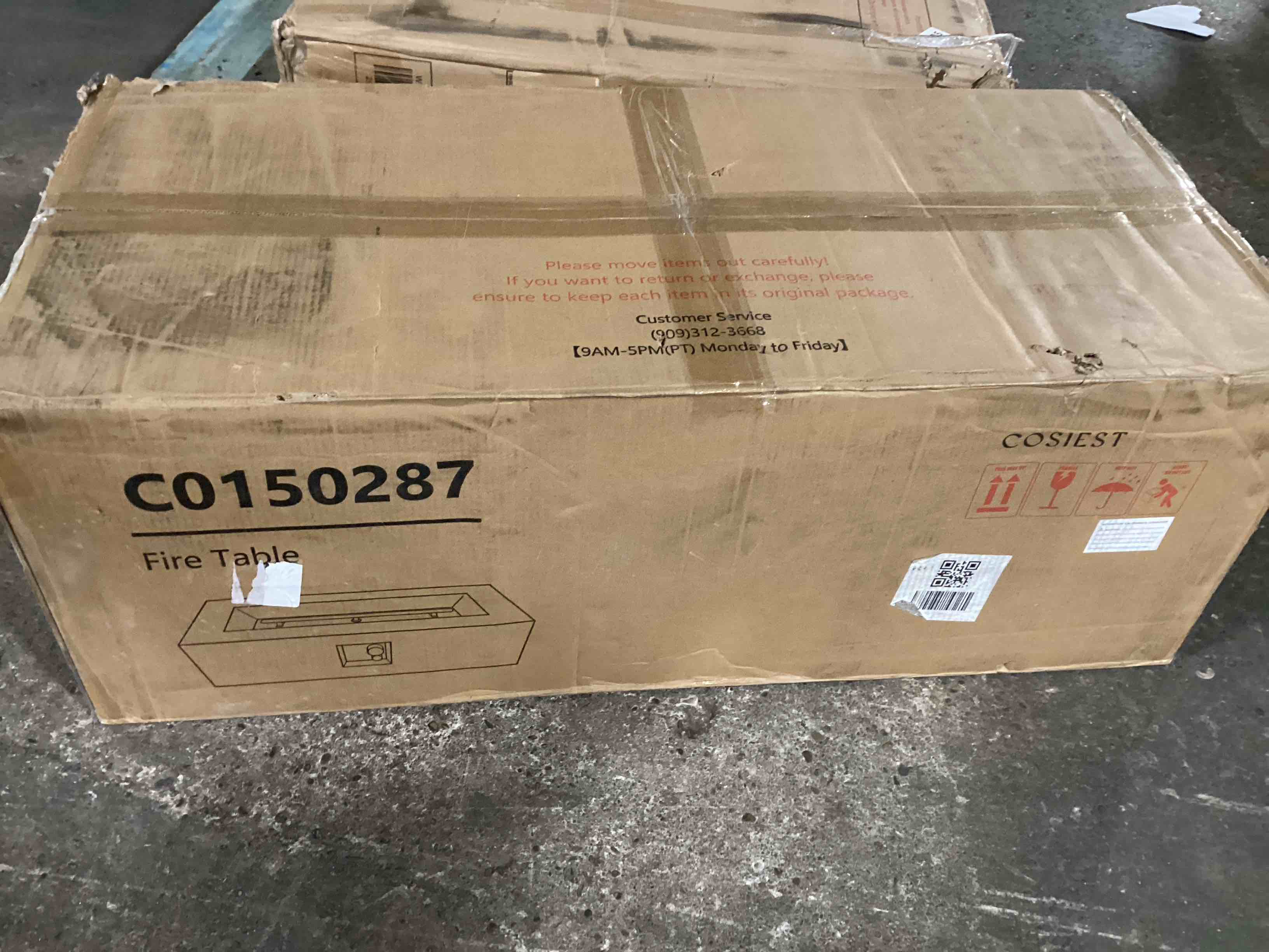 COSIEST 56inch x 28inch Outdoor Propane Fire Pit Coffee Table w