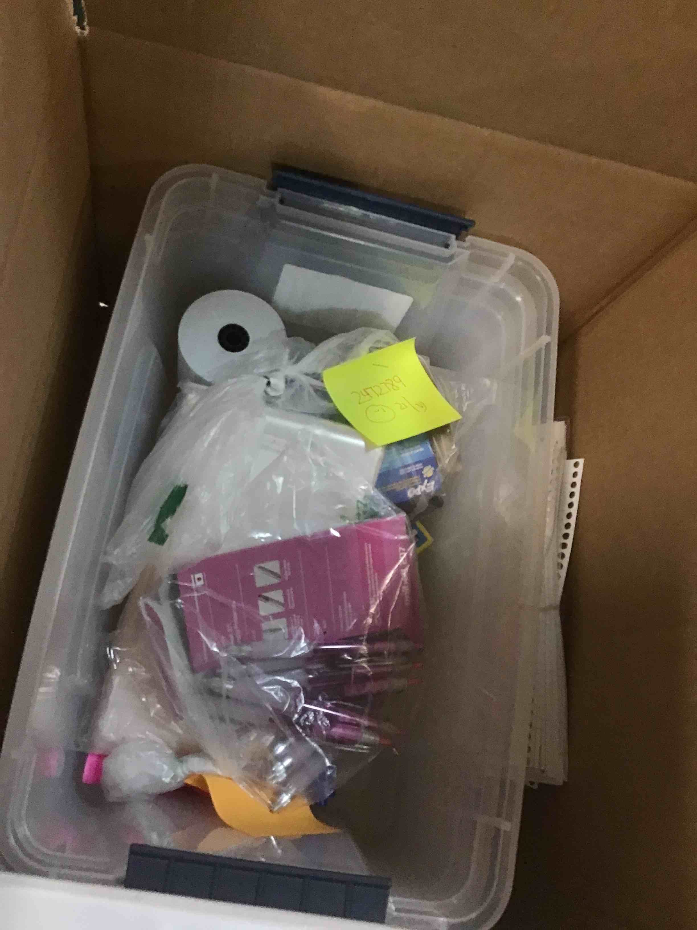 Assorted of variety of products for the maintenance and cleaning of office or home. (expiration date, brands and sizes may vary)