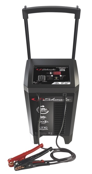 Schumacher Wheeled Battery Charger/Trickle Charger/Desulfator/Engine Starter, 250A Power, Digital Display, Overcharge Protection, Model# SC1325