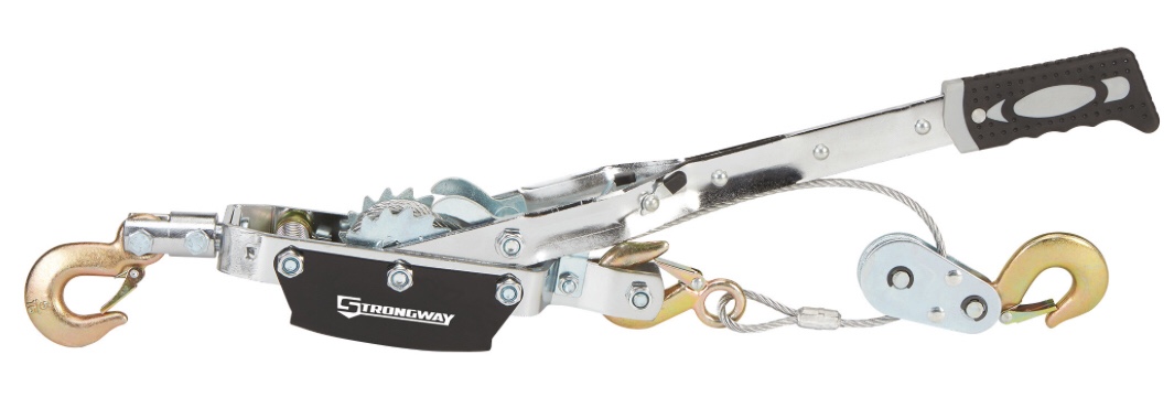 Strongway® Heavy-Duty Double-Gear Hand Cable Puller, 2 1/2-Ton Single Line/5-Ton Double Line with Lift of 10.8ft./5.4ft.