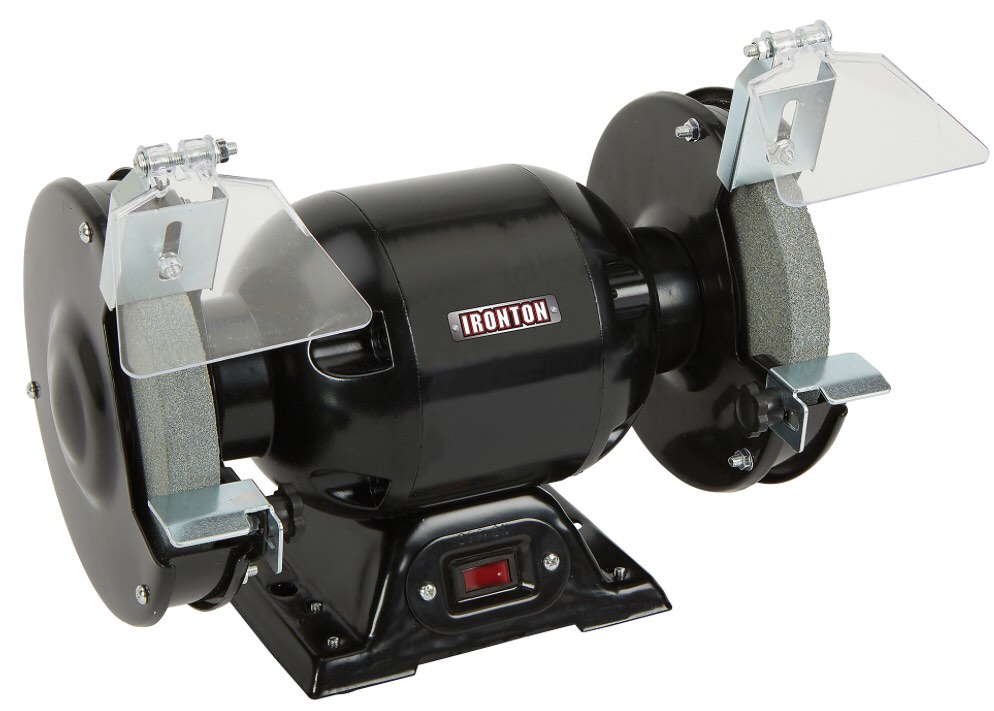 Ironton Benchtop Grinder with 6in. Wheel, 2.1 Amps, 1/2 HP, 3560 RPM Max. Speed, Model# BG115-6L