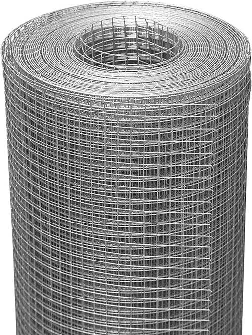 Hardware Cloth 1/4 inch 36 x 50 ft 23 Gauge - Hot Dip Galvanized After Welding - Galvanized Wire Mesh Roll Chicken Wire Fence Roll Gopher Barrier Welded Wire Fencing Rodent Mesh