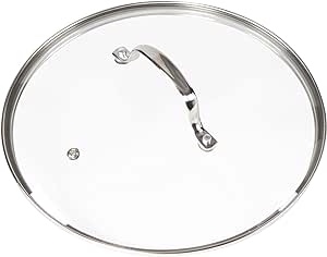 Nuwave 11.5â€? Tempered Vented Glass Lid, Shatter-Resistant, Oven Safe, Dishwasher Safe, Stainless-Steel Rim and Handle