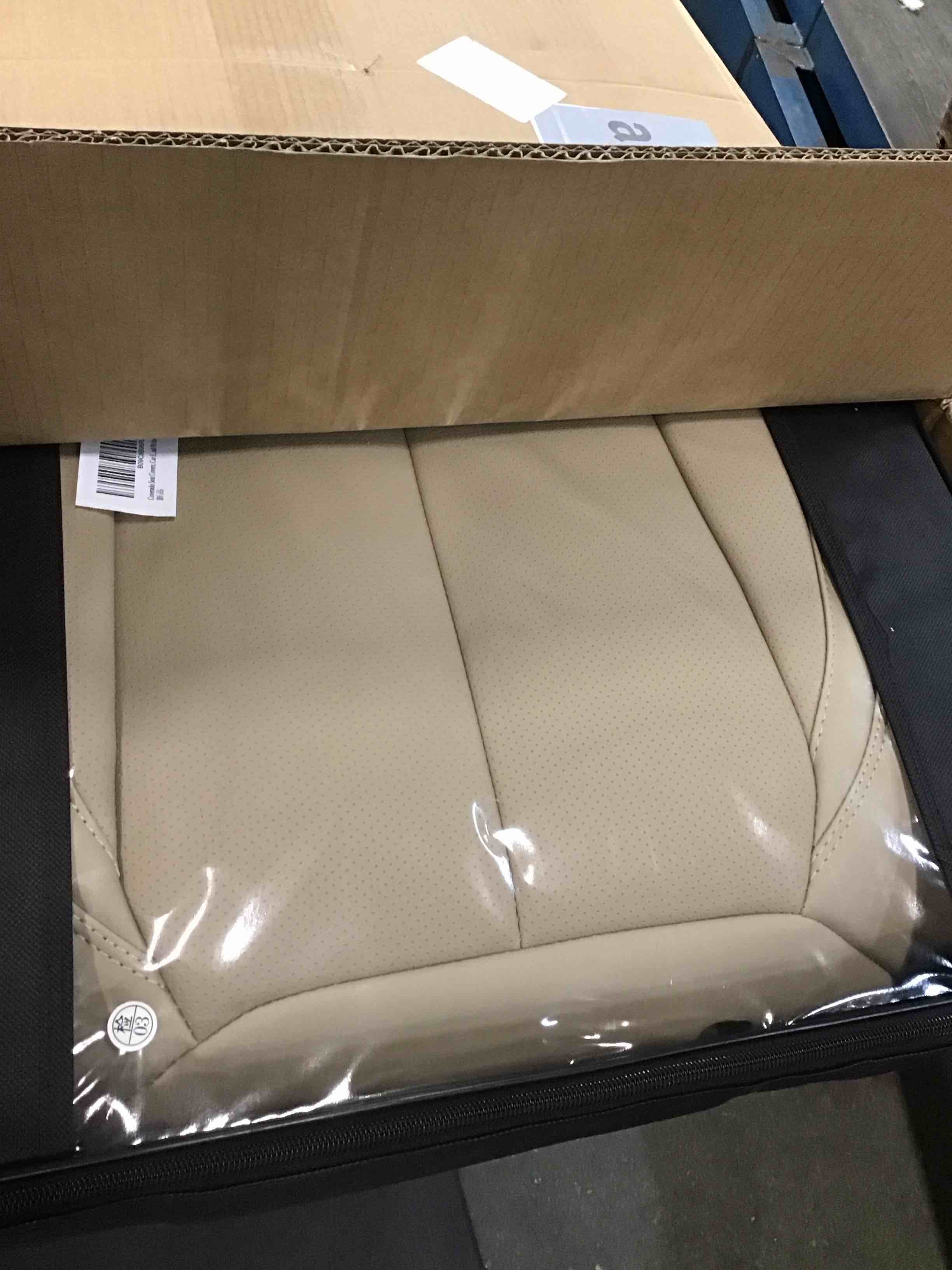 Coverado Front Seat Covers 2 Pieces, Waterproof Nappa Leather Auto Seat Protectors, Universal Fit for Most Sedans SUV Pick-up Truck, Beige