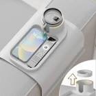 Silicone Couch Cup Holder Tray - Flexible Sofa Armrest Organizer for Drinks, Snacks, and Remotes - Anti-Spill & Anti-Slip Design - Great Gifts for Family, Mom, Dad, Grandma, and Friends - Gray