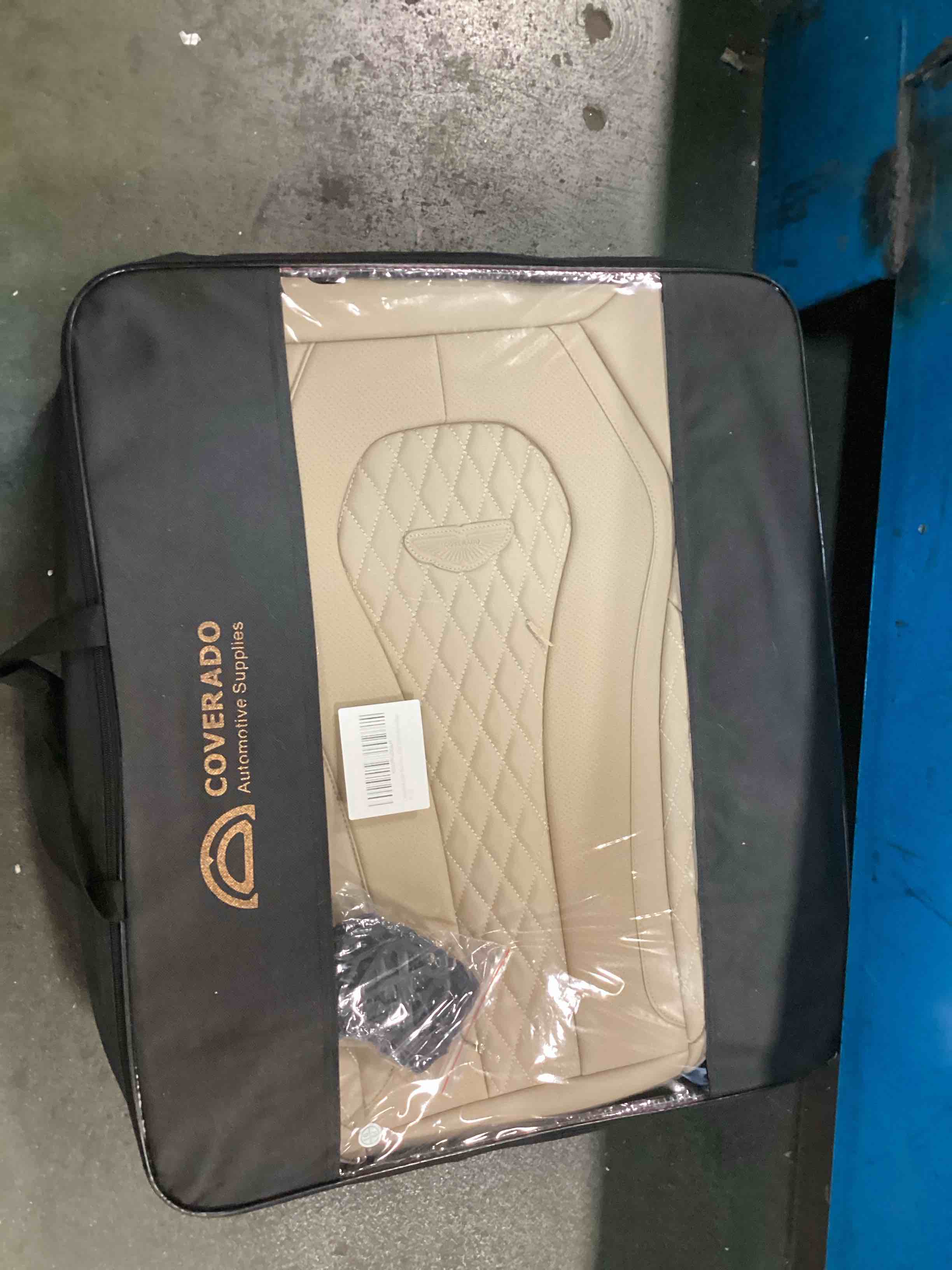 Coverado Leather Seat Covers Full Set, 5 Seats Universal Seat Covers for Cars, Waterproof Luxury Leatherette Seat Cushions, Front and Rear Seat Protectors, Auto Seat Covers Fit for Most Vehicles Beige Beige FullSet