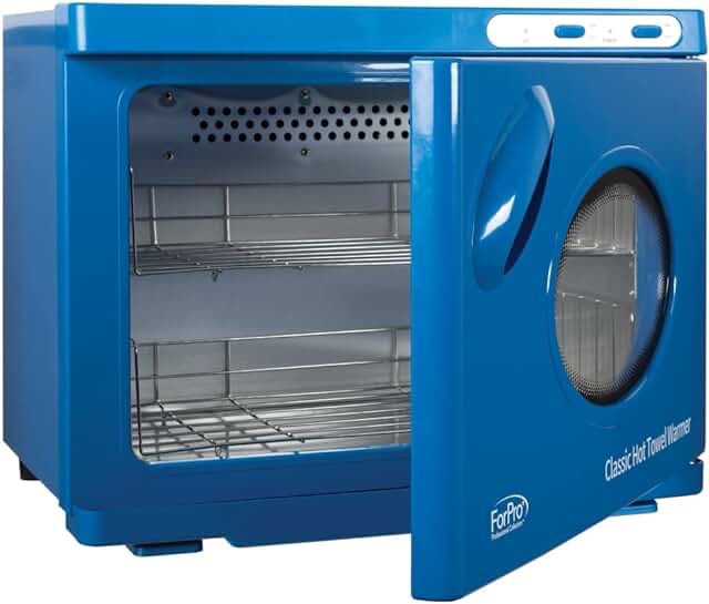ForPro Professional Collection Premium Compact Hot Towel Warmer with UV Sterilizer, Large 18L Capacity, Stainless Steel Rack, blue