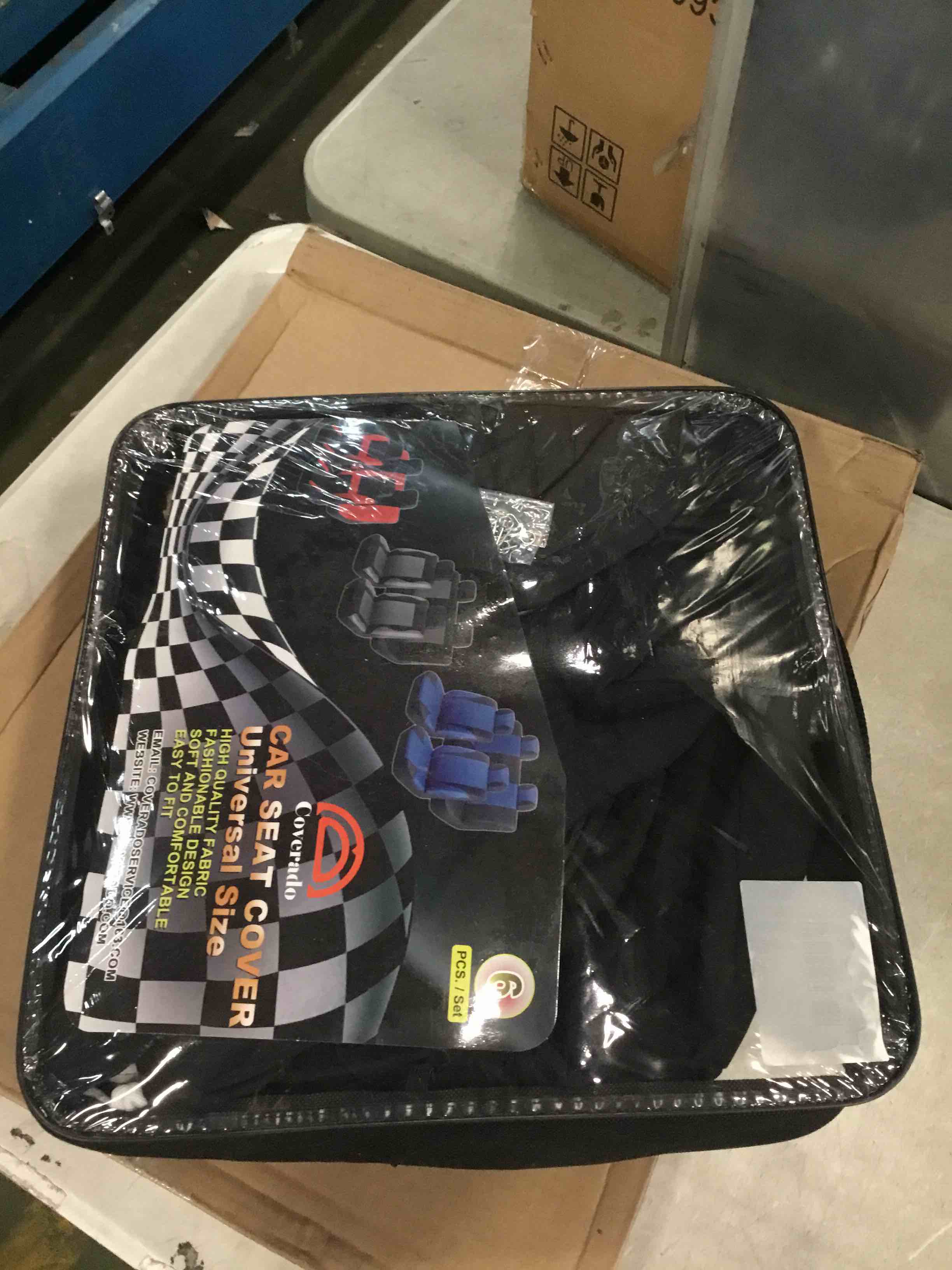 Coverado Front Seat Covers, 6 Pieces Universal Seat Covers for Cars, Black Seat Covers with Flat Sponge Padding, Cloth Car Seat Cushions, Stylish Car Seat Protectors Fit for Most Sedans Suvs Trucks