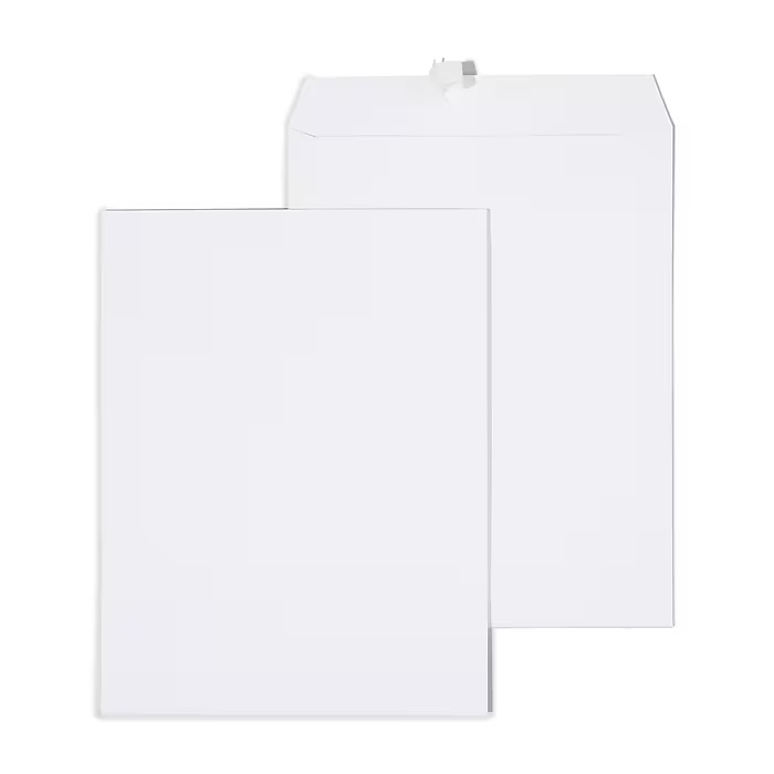 Staples EasyClose Catalog Envelopes, 10"L x 13"H, White, 2/250/Box